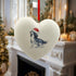 Sprocker Black & White in Santa Hat Christmas Heart Bauble